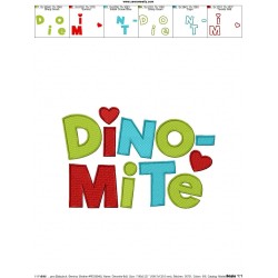 Dinomite Embroidery Design Pattern-2