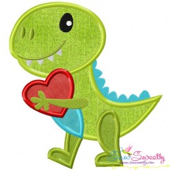 Dinosaur Heart Applique Design Pattern-1