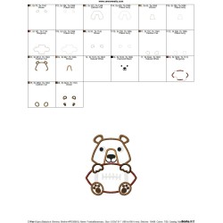 Football Bear Mascot Applique Design Pattern-2