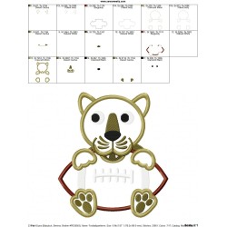 Football Panther Mascot Applique Design Pattern-2