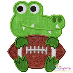 Football Gator Mascot Applique Design Pattern-1