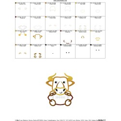 Football Longhorn Mascot Applique Design Pattern-2