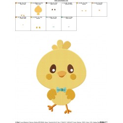 Cute Easter Chick Embroidery Design Pattern-2