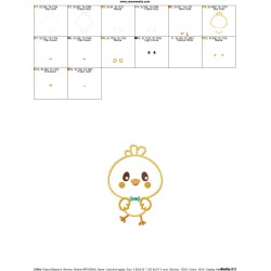 Cute Easter Chick Applique Design Pattern-2