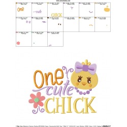 One Cute Chick Embroidery Design Pattern-2