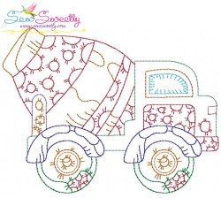 Vintage Bean Stitch Transportation Embroidery Design Bundle-8