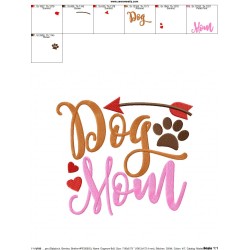 Dog Mom Embroidery Design Pattern-2