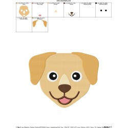 Labrador Dog Head Embroidery Design Pattern-2