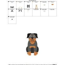 Rottweiler Dog Embroidery Design Pattern-2