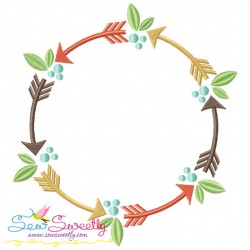 Tribal Frame Embroidery Design Pattern-1