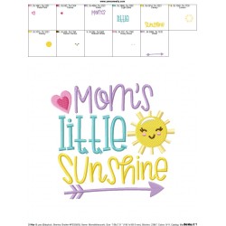 Moms Little Sunshine Embroidery Design Pattern-2