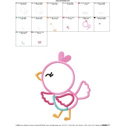 Spring Bird Applique Design Pattern-2