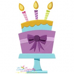Birthday Cake Embroidery Design Pattern-1