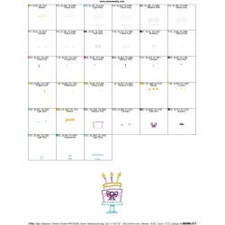 Birthday Cake Applique Design Pattern-2