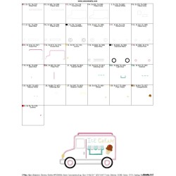 Ice Cream Truck Applique Design Pattern-2