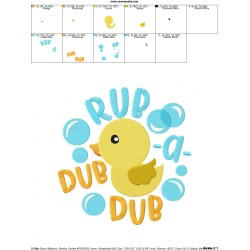 Rub a Dub Dub Nursery Rhyme Embroidery Design Pattern-2