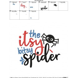 The Itsy Bitsy Spider Nursery Rhyme Embroidery Design Pattern-2