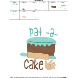 Pat a Cake Nursery Rhyme Embroidery Design Pattern-2