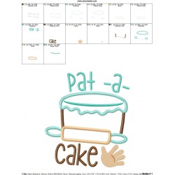 Pat a Cake Nursery Rhyme Applique Design Pattern-2