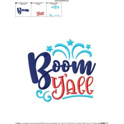 Boom y'all Machine Embroidery Design Pattern-2