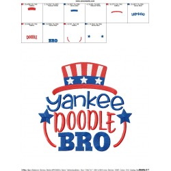Yankee Doodle Bro Machine Embroidery Design Pattern-2