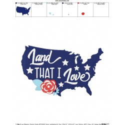 Land That I Love Machine Embroidery Design Pattern-2
