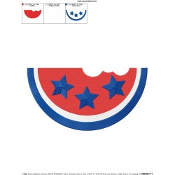 Star Watermelon Machine Embroidery Design Pattern-2