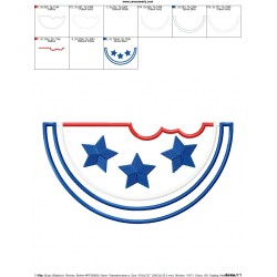 Star Watermelon Applique Design Pattern-2