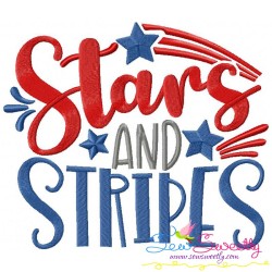 Stars And Stripes Machine Embroidery Design Pattern-1