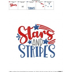 Stars And Stripes Machine Embroidery Design Pattern-2