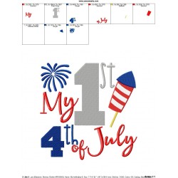 My 1st 4th of July Embroidery Design Pattern-2