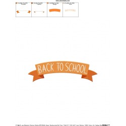 Back To School Banner Embroidery Design Pattern-2