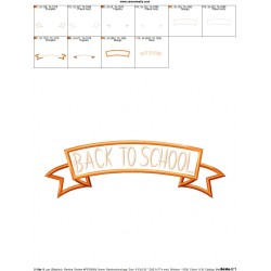 Back To School Banner Applique Design Pattern-2