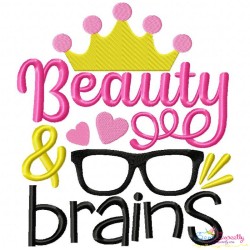 Beauty And Brains Embroidery Design Pattern-4