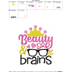 Beauty And Brains Embroidery Design Pattern-5