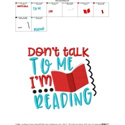 Don't Talk To Me I'm Reading Embroidery Design Pattern-4
