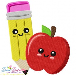 Apple Pencil Embroidery Design Pattern-1