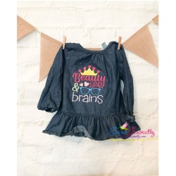 Beauty And Brains Embroidery Design Pattern-2