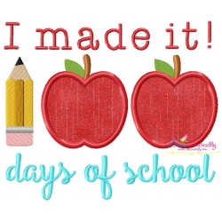 I Made It 100 Days of School Applique Design Pattern-3