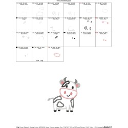 Cute Cow Applique Design Pattern-5