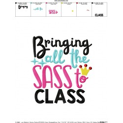 Bringing All The Sass To Class Embroidery Design Pattern-4