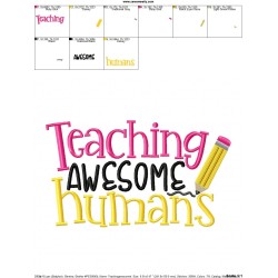 Teaching Awesome Humans Embroidery Design Pattern-4