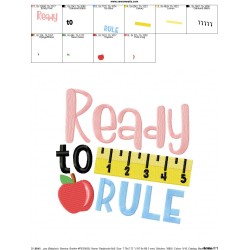 Ready To Rule Embroidery Design Pattern-2