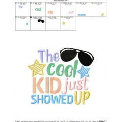 The Cool Kid Just Showed Up Embroidery Design Pattern-2