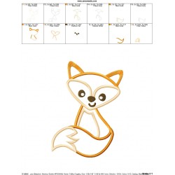 Fall Fox-2 Applique Design Pattern-3