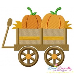 Pumpkin Wagon Embroidery Design Pattern-1