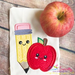 Apple Pencil Applique Design Pattern-1