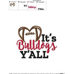It's Bulldogs Y'all Football Embroidery Design Pattern-2