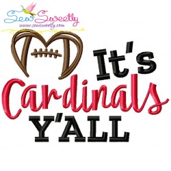 It's Cardinals Y'all Football Embroidery Design Pattern-1