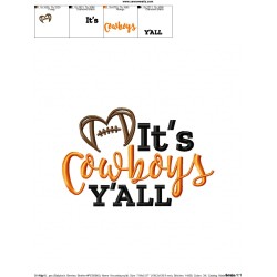 It's Cowboys Y'all Football Embroidery Design Pattern-2